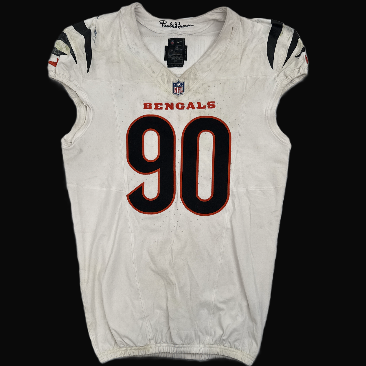 Kris Jenkins Jr. GAME-WORN 09/29/25💪Cincinnati Bengals🐅NFL Jersey vs. Denver Broncos