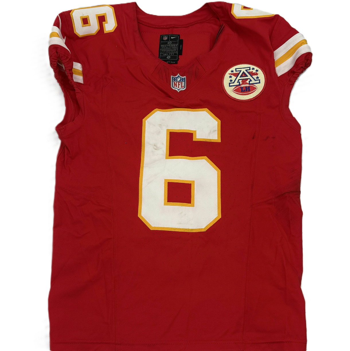 Bryan Cook GAME WORN 💪 10/12/25 Kansas City Chiefs Nike NFL Jersey 🎽 vs Lions - COA included 🛡️