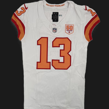 Mike Evans GAME-ISSUED🔥Tampa Bay Buccaneers Nike NFL Iconic 1976 Jersey👕 Inc. 50 Seasons Patch