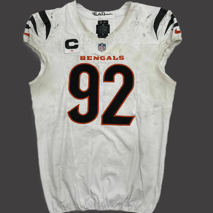 B.J. Hill GAME WORN 💪 10/16/25 Cincinnati Bengals Nike NFL Jersey vs. Steelers inc. COA 🛡️