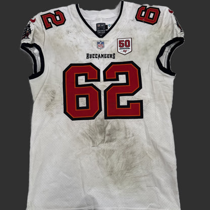 Graham Barton GAME WORN 💪 10/12/25 Tampa Bay Buccaneers Nike On-Field NFL Jersey 👕 vs. 49ers Inc. COA