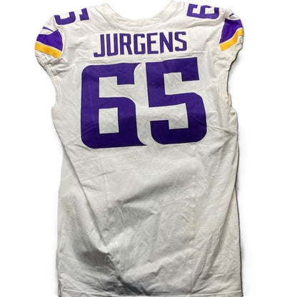 Michael Jurgens GAME WORN 💪 09/28/25 Minnesota Vikings 💜 vs Pittsburgh Steelers NFL Jersey Also includes PSA Authentication