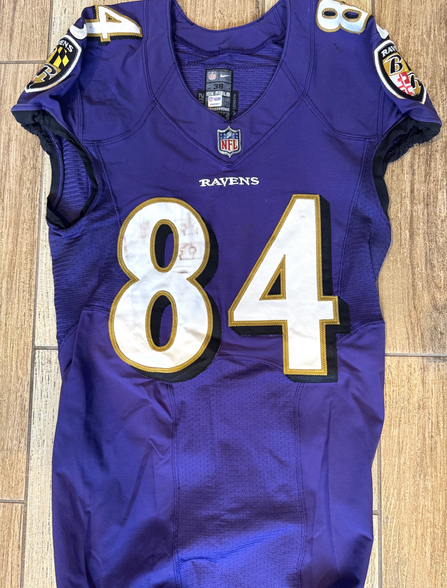 Josh Oliver GAME WORN💪11/20/22 Ravens💜vs. Panthers🐾On-Field NFL Nike Jersey Worn during the November 20, 2022 victory vs. Carolina Panthers