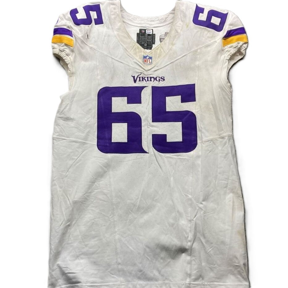 Michael Jurgens GAME WORN 💪 09/28/25 Minnesota Vikings 💜 vs Pittsburgh Steelers NFL Jersey Also includes PSA Authentication