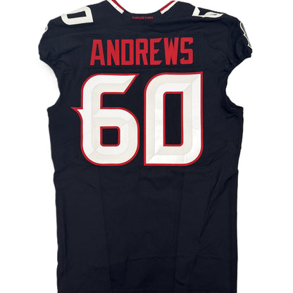 Jake Andrews GAME WORN 💪 09/07/2025 Houston Texans Nike NFL Jersey 🎽 vs. Los Angeles Rams🐏Also includes COA 🛡️