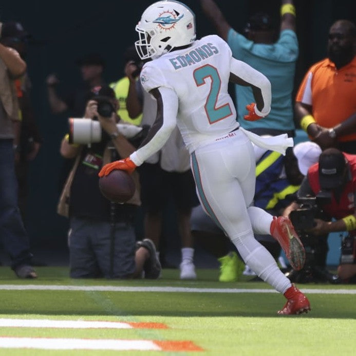 Chase Edmonds GAME ISSUED 💪 Miami Dolphins 🐬 Nike On-Field NFL Jersey 👕 Inc. PSA Authenticity 🛡️