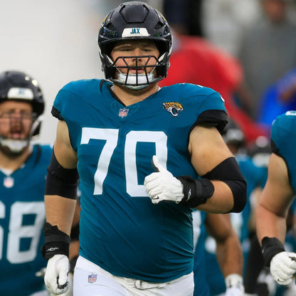 Cole Van Lanen GAME WORN 💪 10/19/25 Jacksonville Jaguars 🐆NFL Jersey 👕vs Los Angeles Rams Also Includes PSA Certificate of Authenticity 🛡️