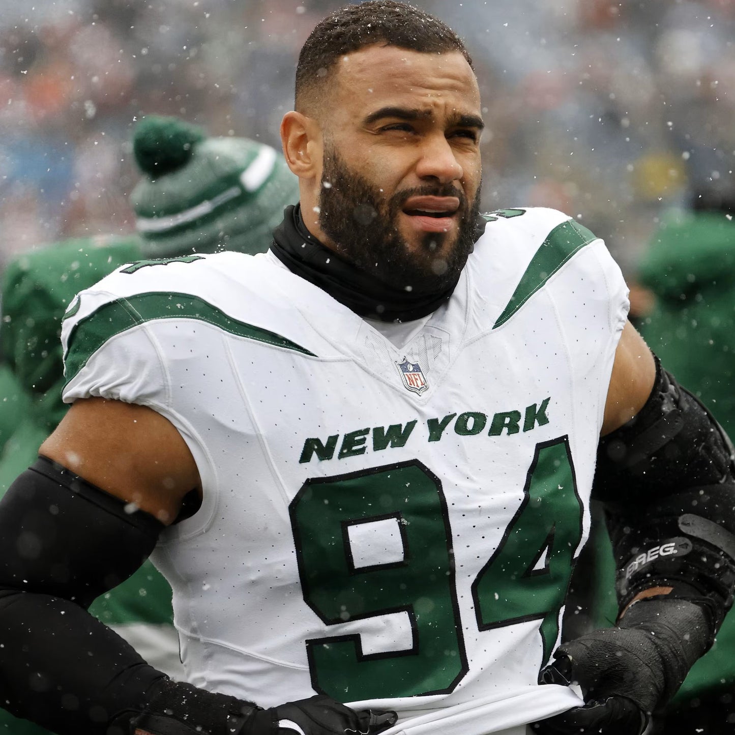 Solomon Thomas GAME WORN 💪 10/20/24 New York Jets Nike NFL Jersey 👕 vs Pittsburgh Steelers Also includes Professional Sports Authenticator 🛡️