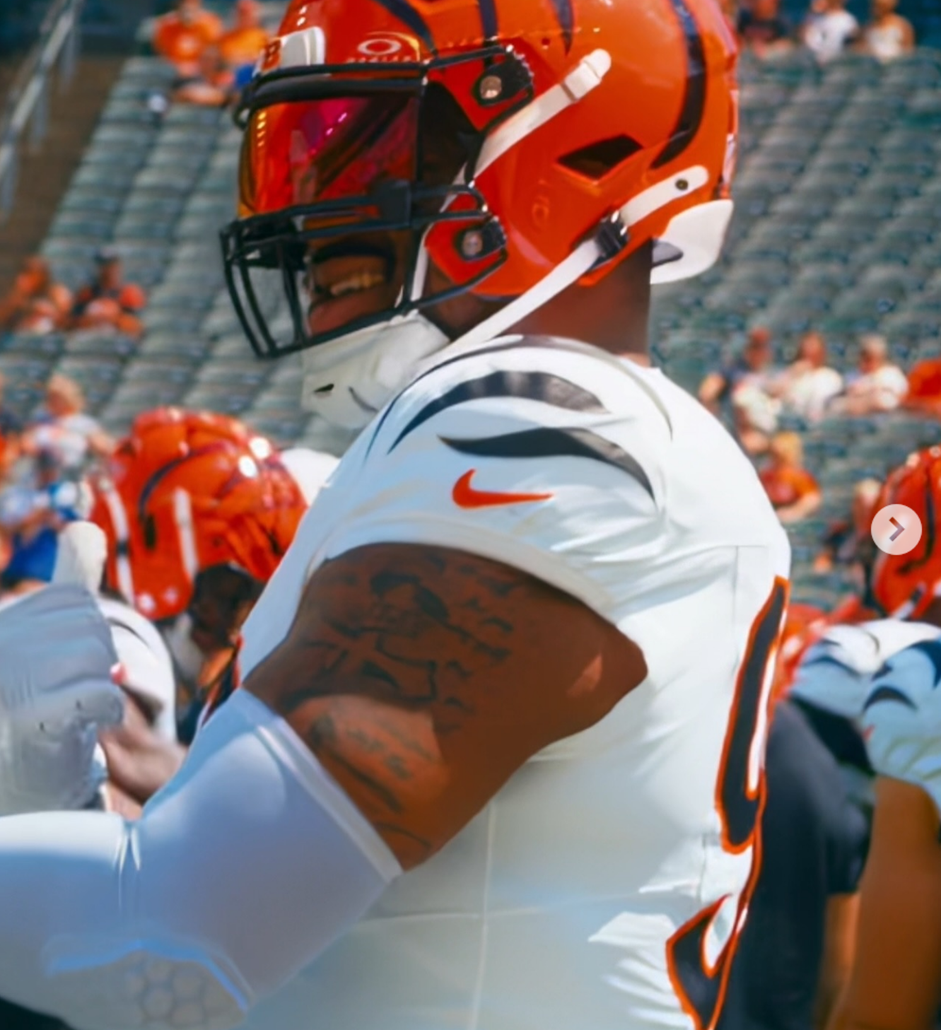 B.J. Hill GAME WORN 💪 10/16/25 Cincinnati Bengals Nike NFL Jersey vs. Steelers inc. COA 🛡️