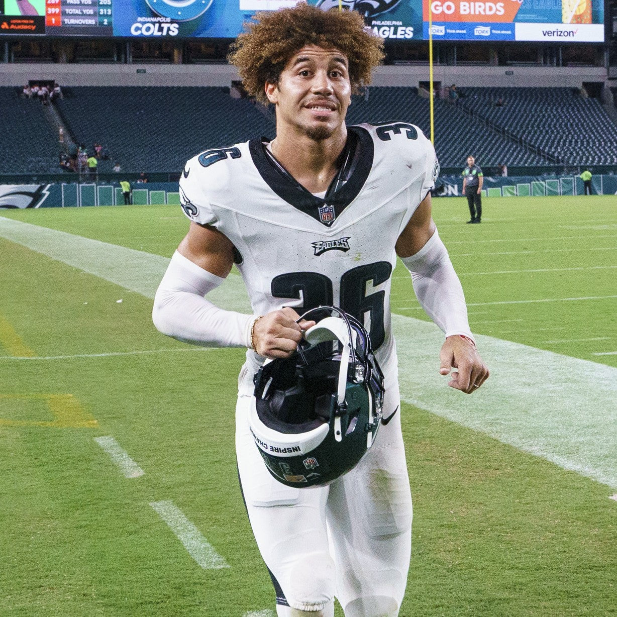 Tristan McCollum GAME WORN💪09/06/2024 Philadelphia Eagles🦅Nike NFL Jersey👕vs. Green Bay Packers in São Paulo Brazil 🇧🇷