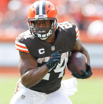Nick Chubb GAME WORN/USED 10/27/24 💪 PHOTO-MATCHED 📸 Cleveland Browns On-Field NFL Jersey 👕 vs. Baltimore Ravens Also includes Professional Sports Authenticator (PSA)