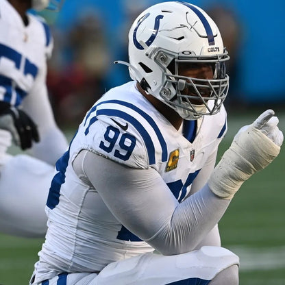 DeForest Buckner TEAM ISSUED 💪 Indianapolis Colts 🐎 Nike NFL Jersey 👕 Inc. COA 🛡️ & Captain's Patch