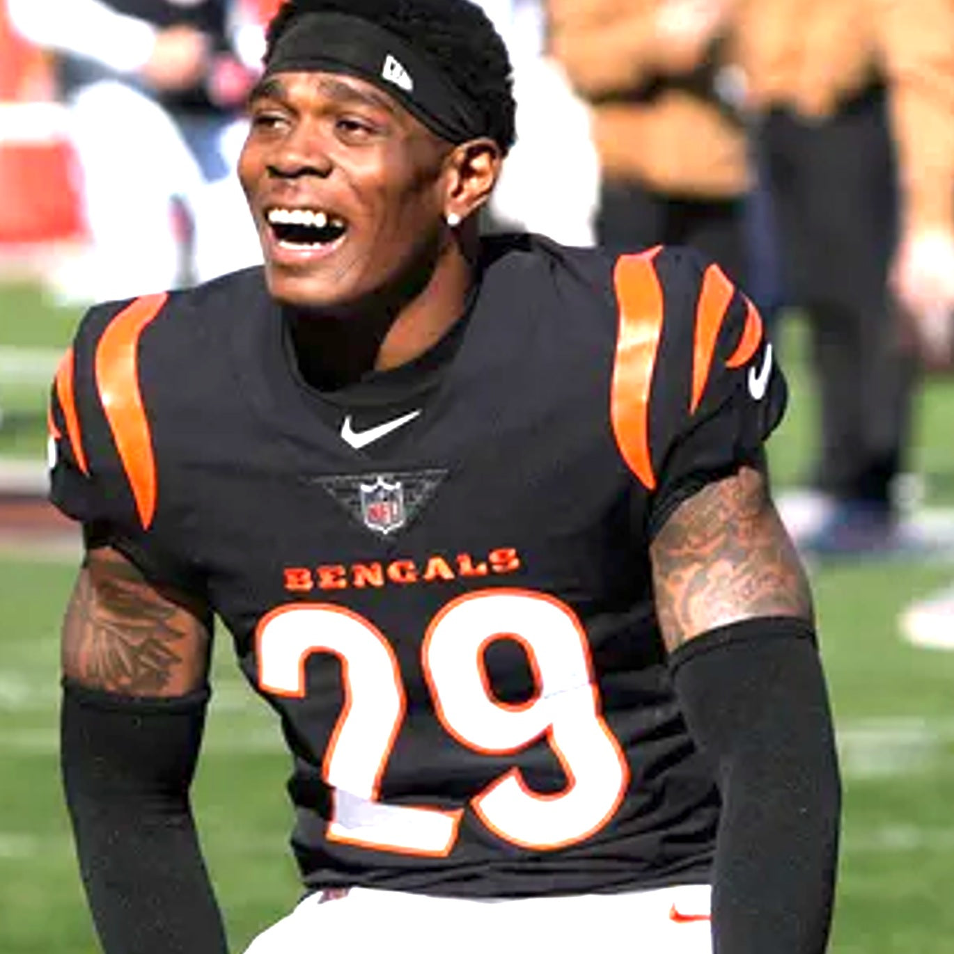 Cam Taylor-Britt GAME WORN 💪 10/05/25 Cincinnati Bengals Nike NFL Jersey vs.Lions inc. COA 🛡️
