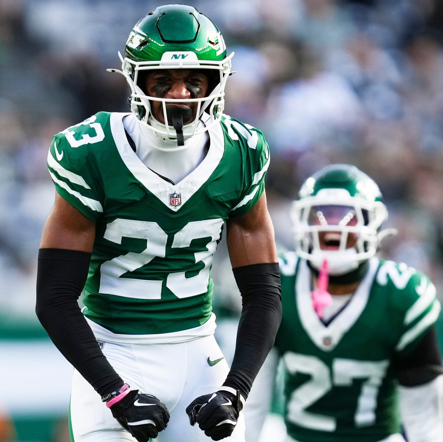 Azareye'h Thomas GAME WORN 💪 10/12/25 New York Jets Nike NFL Jersey vs Denver Broncos Also includes PSA Authentication