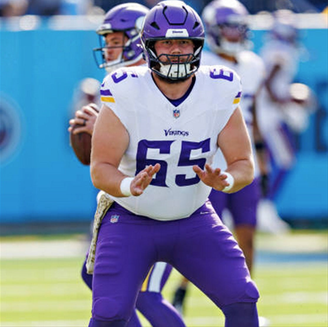 Michael Jurgens GAME WORN 💪 09/28/25 Minnesota Vikings 💜 vs Pittsburgh Steelers NFL Jersey Also includes PSA Authentication