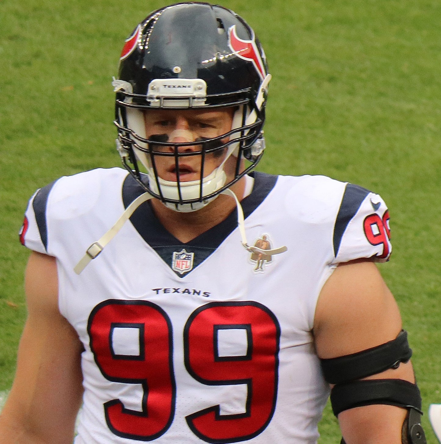 J.J. Watt 💯 GAME ISSUED 💪 Houston Texans On-Field Nike NFL Jersey 👕 Also includes COA 🛡️ & Walter Payton NFL Man of the Year Patch
