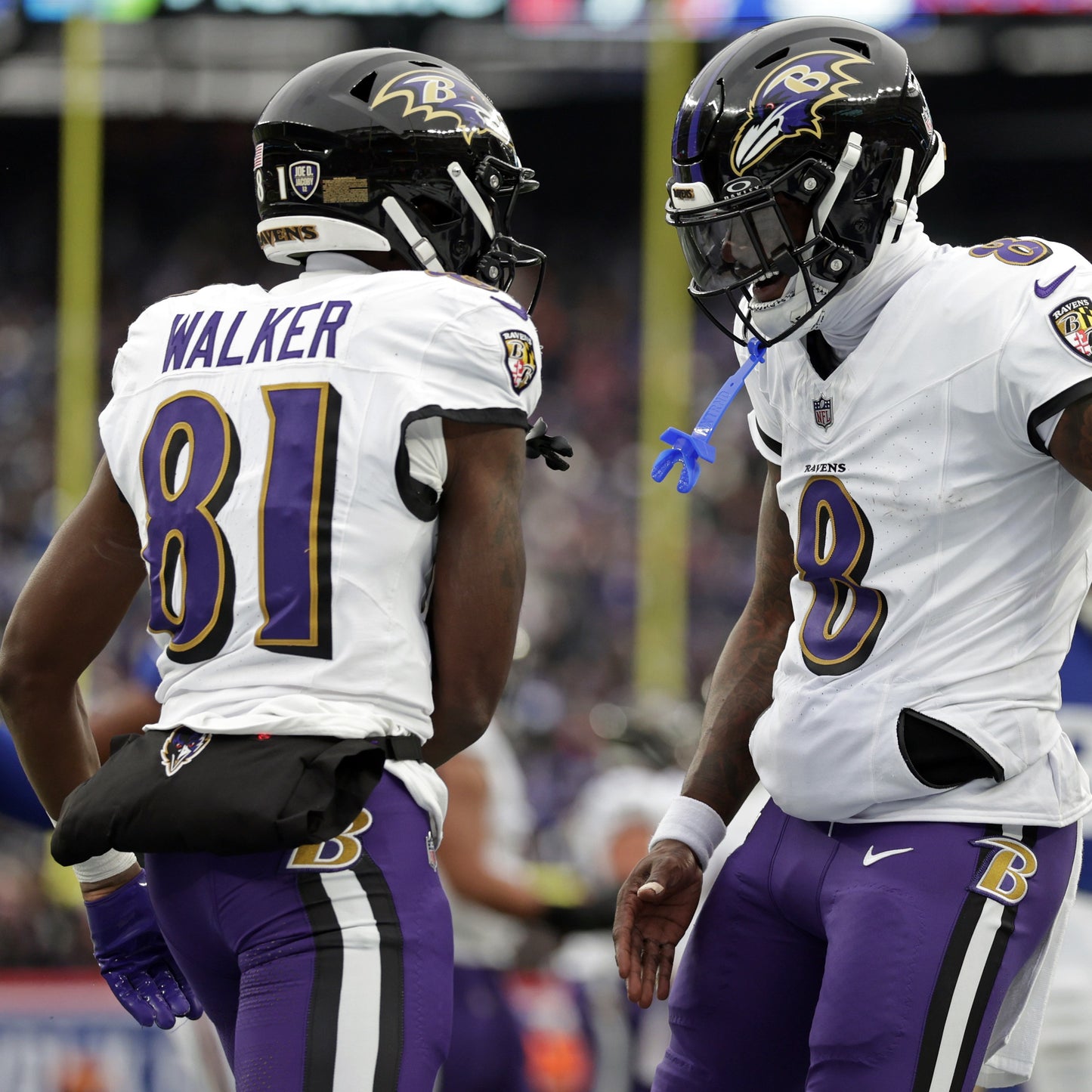 Tez Walker GAME-WORN💪09/07/25 Baltimore Ravens💜NFL Jersey vs. Buffalo Bills inc.COA📄