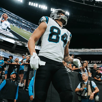 Feleipe Franks GAME WORN 💪 11/10/24 Carolina Panthers 🐆 NFL Jersey 👕 vs. Giants – NFL Munich Game - PSA Certified