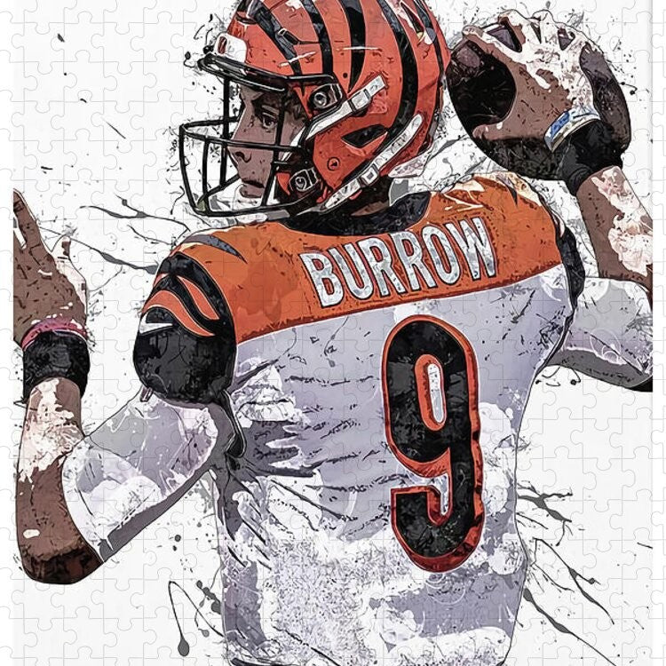 Joe Burrow Bengals Team-Issued On-Field Nike NFL Jersey Inc. Captains Patch, Hologram and COA