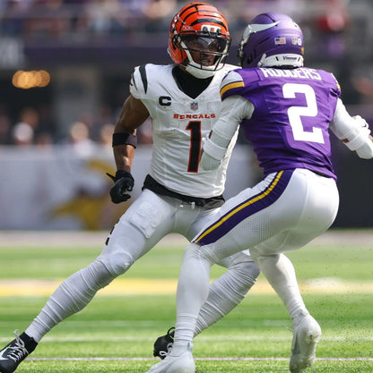 Ja'Marr Chase GAME WORN 09/21/2025 💪 PHOTO-MATCHED 📸 Bengals 🐅 NFL Jersey vs.Vikings Inc. Certificate of Authenticity 🛡️