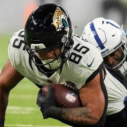 Brenton Strange GAME USED 10/1/23 Jacksonville Jaguars 🐆 Nike NFL Jersey vs. Atlanta Falcons in London 🇬🇧