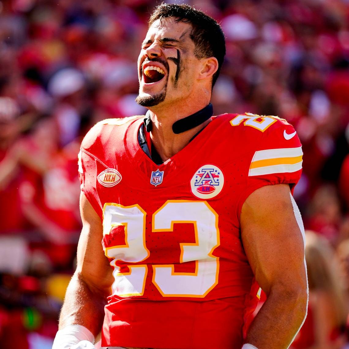 Drue Tranquill GAME-USED💪09/28/25 Kansas City Chiefs NFL Jersey🎽vs. Baltimore Ravens