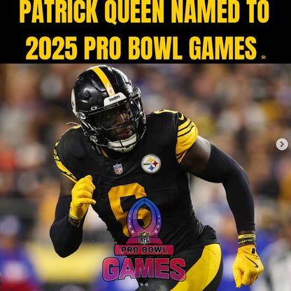 Patrick Queen TEAM-ISSUED💪2025 Pro Bowl Games Pittsburgh Steelers NFL Jersey👕Inc. PSA Authentication🛡️