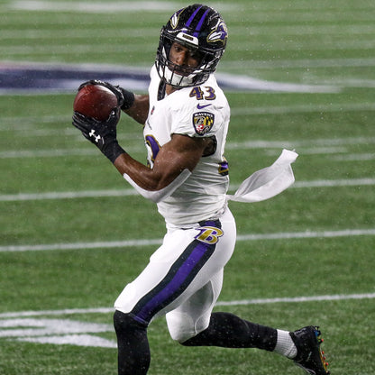 Justice Hill GAME-WORN💪09/07/25 Baltimore Ravens💜NFL Jersey vs.Bills includes COA