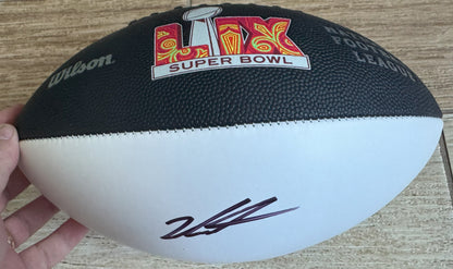Jalen Carter Signed✍️Philadelphia Eagles🦅Super Bowl LIX Logo NFL Wilson Football