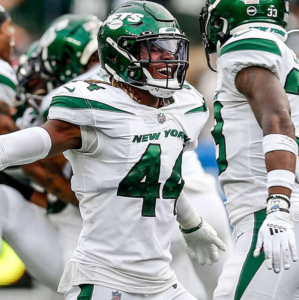 Jamien Sherwood GAME WORN 10/10/21 PHOTO MATCHED 📸 New York Jets NFL Jersey vs Atlanta Falcons Also includes PSA COA 🛡️