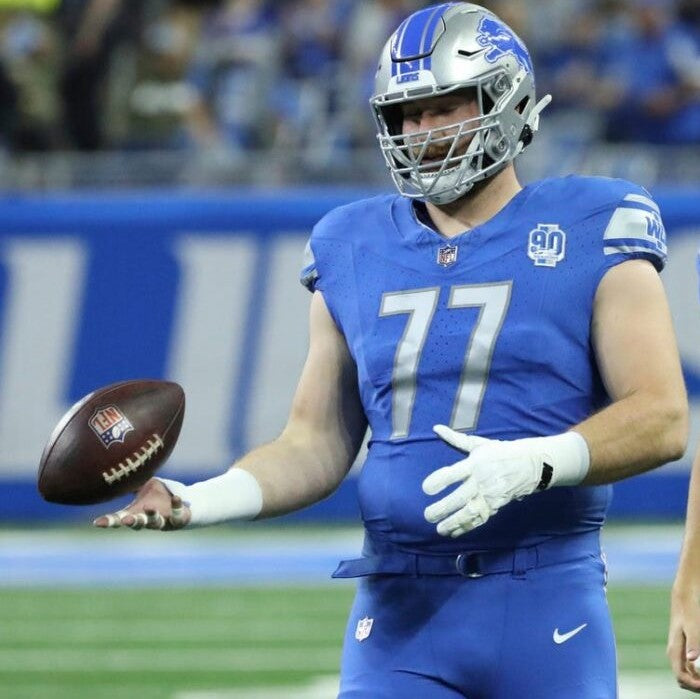 Frank Ragnow GAME WORN 💪 11/19/23 Detroit Lions 🦁 Nike NFL Jersey 👕 vs. Chicago Bears Salute 2 Service game  Inc. PSA Certification 🛡️
