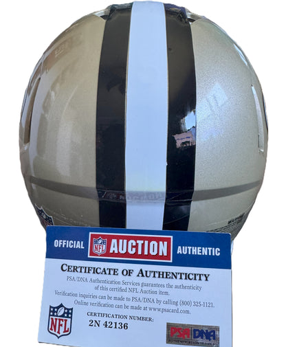 Drew Brees Signed ✍️ New Orleans Saints ⚜️ Full-Size Proline NFL Helmet Inc. PSA Authentication 🛡️