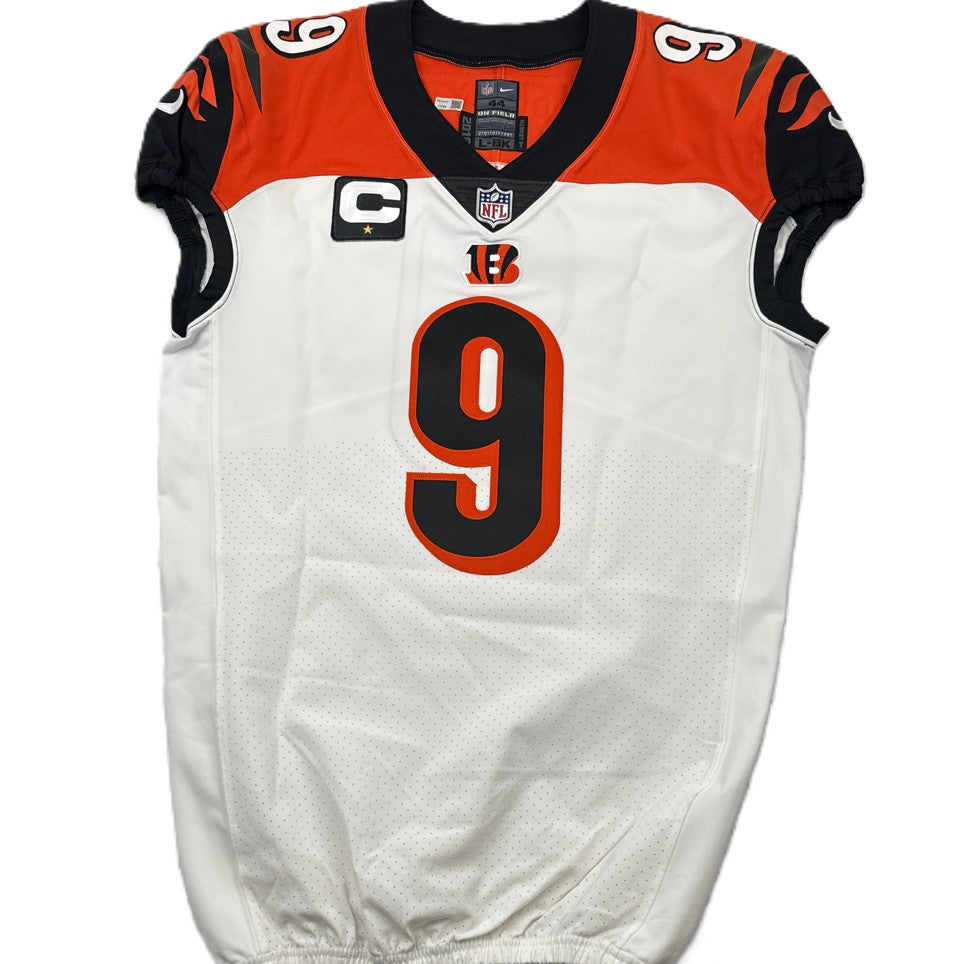 Joe Burrow Bengals Game-Issued On-Field NFL Jersey (Nike) Metabilia Certified💥Inc. Captains Patch