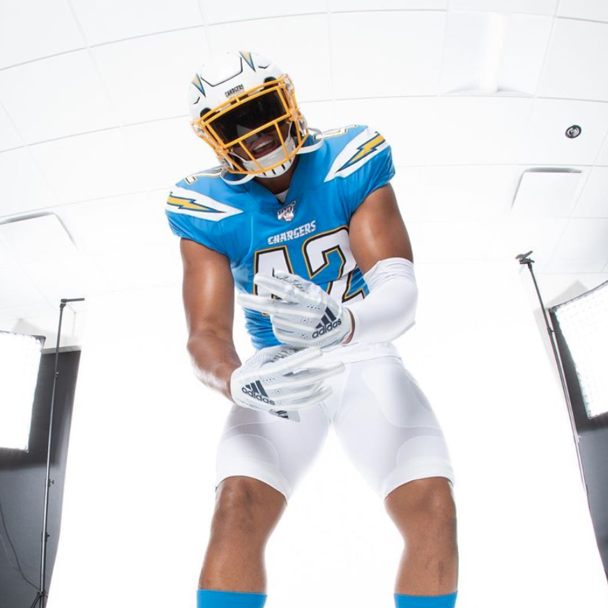 Uchenna Nwosu GAME WORN💪11/18/19 LA Chargers vs. Chiefs🪶NFL Jersey🎽PSA COA