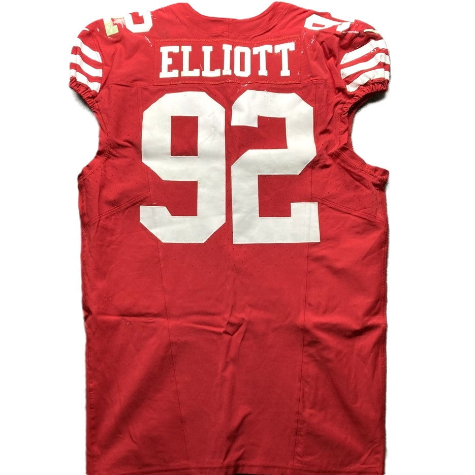 Jordan Elliott GAME USED💪10/20/24 PHOTO MATCHED📸San Francisco 49ers Jersey👕vs Kansas City Chiefs Special Crucial Catch Matchup