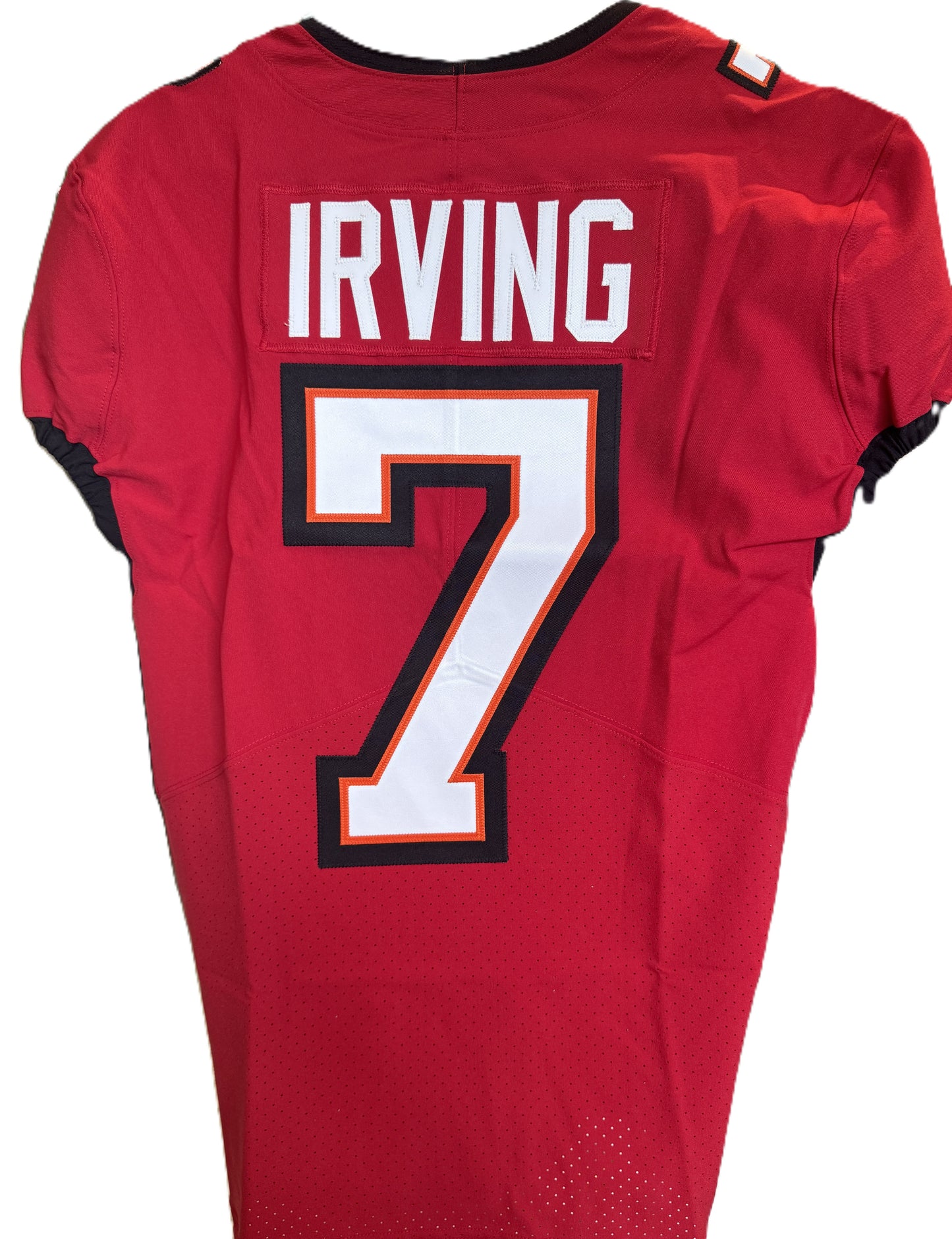 Bucky Irving GAME ISSUED 💪 Tampa Bay Buccaneers On-Field Nike NFL Red Jersey 🎽 Also includes Certificate of Authenticity 🛡️