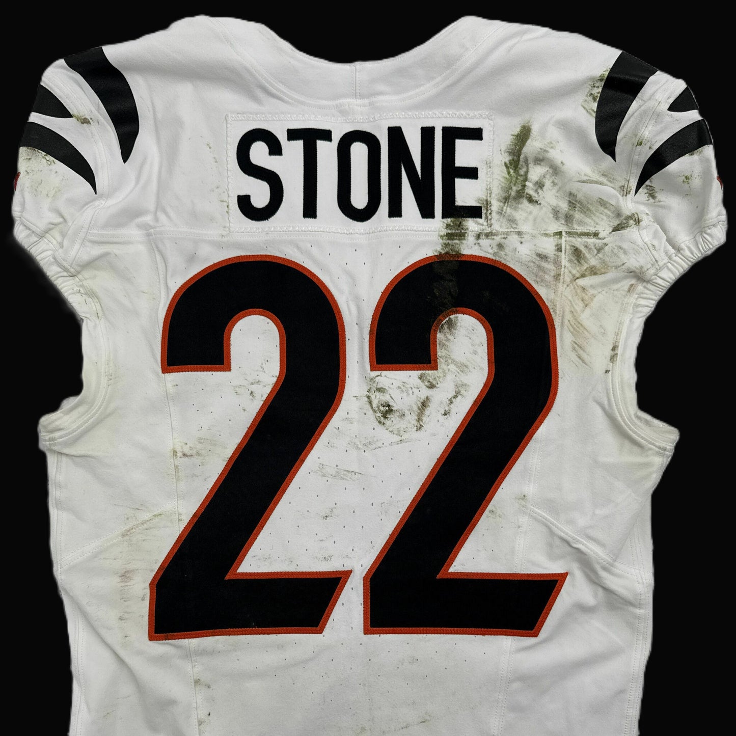 Geno Stone GAME WORN 10/12/25 💪 Cincinnati Bengals 🐅 Nike NFL Jersey 👕 vs Green Bay Packers inc. COA 🛡️