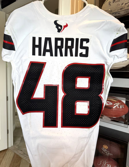 Christian Harris Playoff GAME WORN 💪 01/18/2024 Houston Texans Nike NFL Jersey 🎽 vs. Kansas City Chiefs