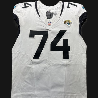 Cam Robinson GAME USED 💪 10/13/24 Jacksonville Jaguars 🐆 Nike NFL Jersey 👕 Inc. PSA COA 🛡️ vs. Chicago Bears (NFL London Game) 🌍