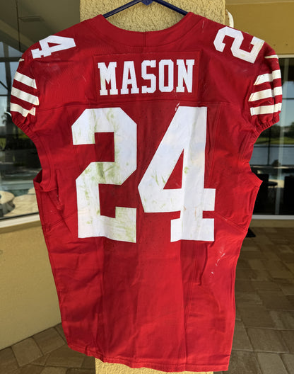 Jordan Mason GAME WORN 10/20/24 PHOTO MATCHED 📸 San Francisco 49ers NFL Jersey 👕 vs Kansas City Chiefs Also includes PSA COA 🛡️