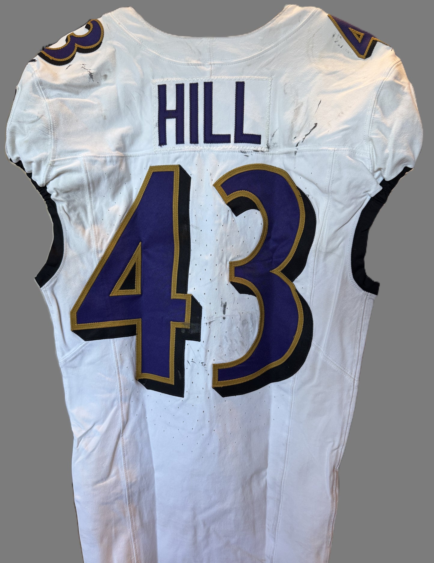 Justice Hill GAME-WORN💪10/06/24 PHOTO-MATCHED📸Baltimore Ravens💜NFL Jersey vs. Bengals