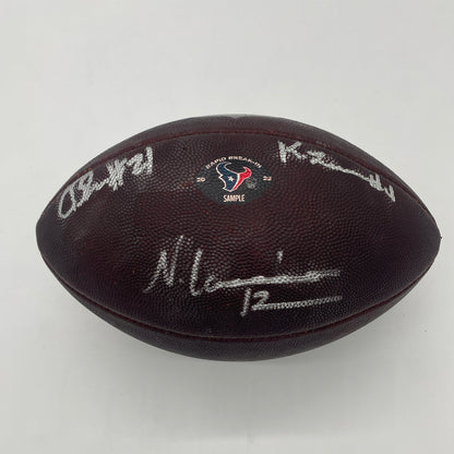 Nico Collins, Calen Bullock, & Kamari Lassiter TRIPLE Signed Practice-Used "Rapid Break-In" Wilson The Duke Ball from their 2023-2024 Season