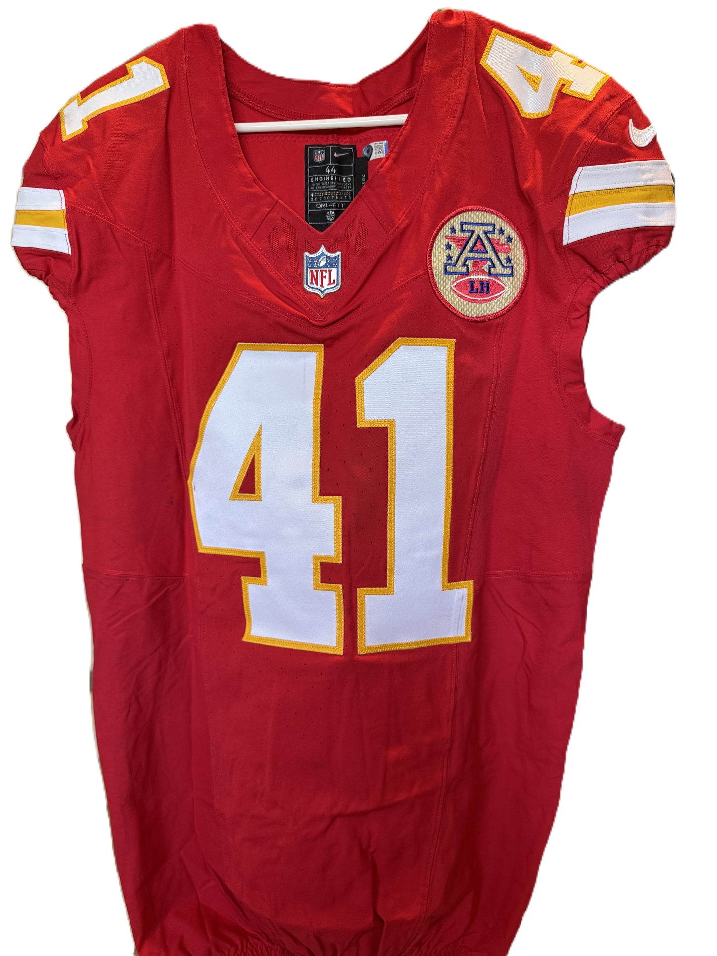 James Winchester GAME-USED💪09/28/25 Kansas City Chiefs NFL Jersey🎽vs. Baltimore Ravens