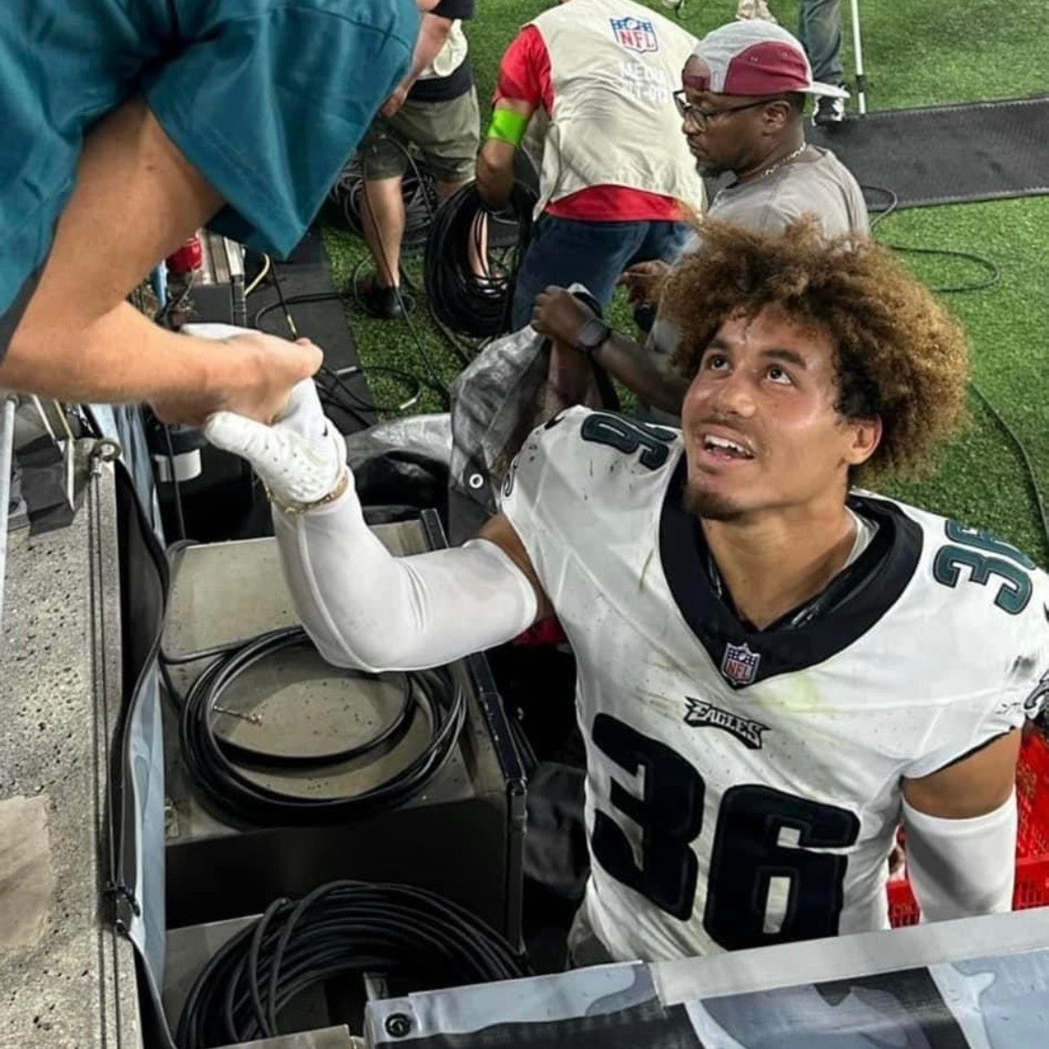 Tristan McCollum GAME WORN💪09/06/2024 Philadelphia Eagles🦅Nike NFL Jersey👕vs. Green Bay Packers in São Paulo Brazil 🇧🇷