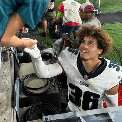 Tristan McCollum GAME WORN💪09/06/2024 Philadelphia Eagles🦅Nike NFL Jersey👕vs. Green Bay Packers in São Paulo Brazil 🇧🇷