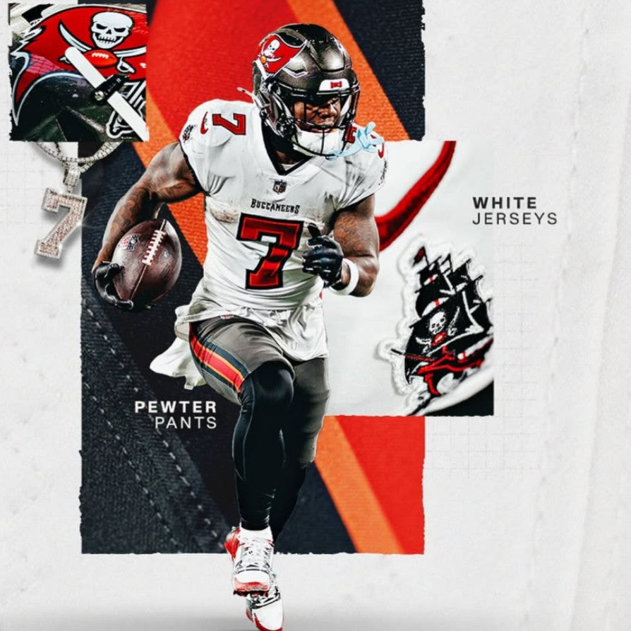Bucky Irving GAME ISSUED Tampa Bay Buccaneers Nike NFL Creamsicle Jersey Inc.COA