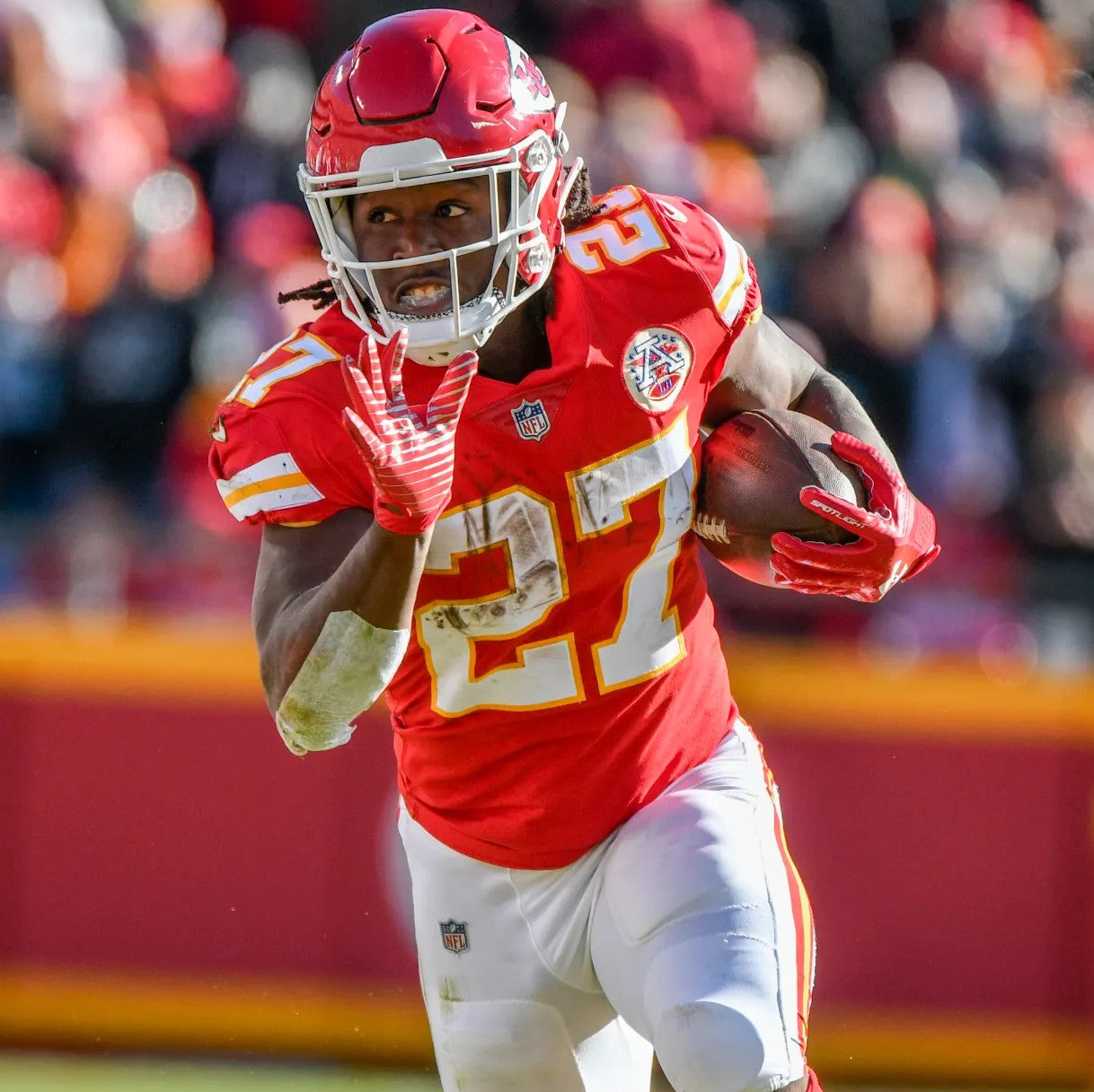 Kareem Hunt GAME-USED💪09/28/25 Kansas City Chiefs NFL Jersey🎽vs. Baltimore Ravens