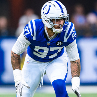 Laiatu Latu SIGNED GAME ISSUED 💪 Indianapolis Colts Nike NFL Jersey 👕 Also includes COA