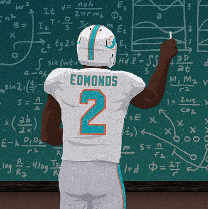 Chase Edmonds GAME ISSUED 💪 Miami Dolphins 🐬 Nike On-Field NFL Jersey 👕 Inc. PSA Authenticity 🛡️