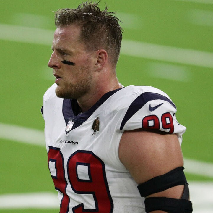 J.J. Watt 💯 GAME ISSUED 💪 Houston Texans On-Field Nike NFL Jersey 👕 Also includes COA 🛡️ & Walter Payton NFL Man of the Year Patch